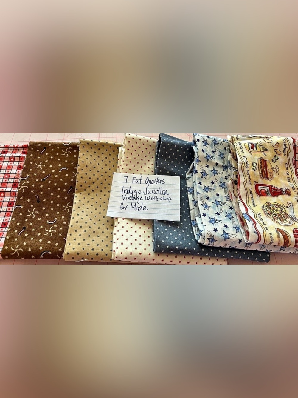 Moda Indygo Junction Vintage Workshop Fat Quarters Bundle - 7 Fat Quarters